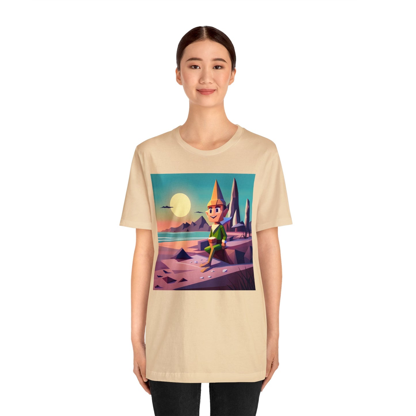 Elf On Beach - Short Sleeve Tee