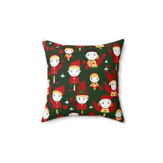 Christmas Elf Polyester Square Pillow