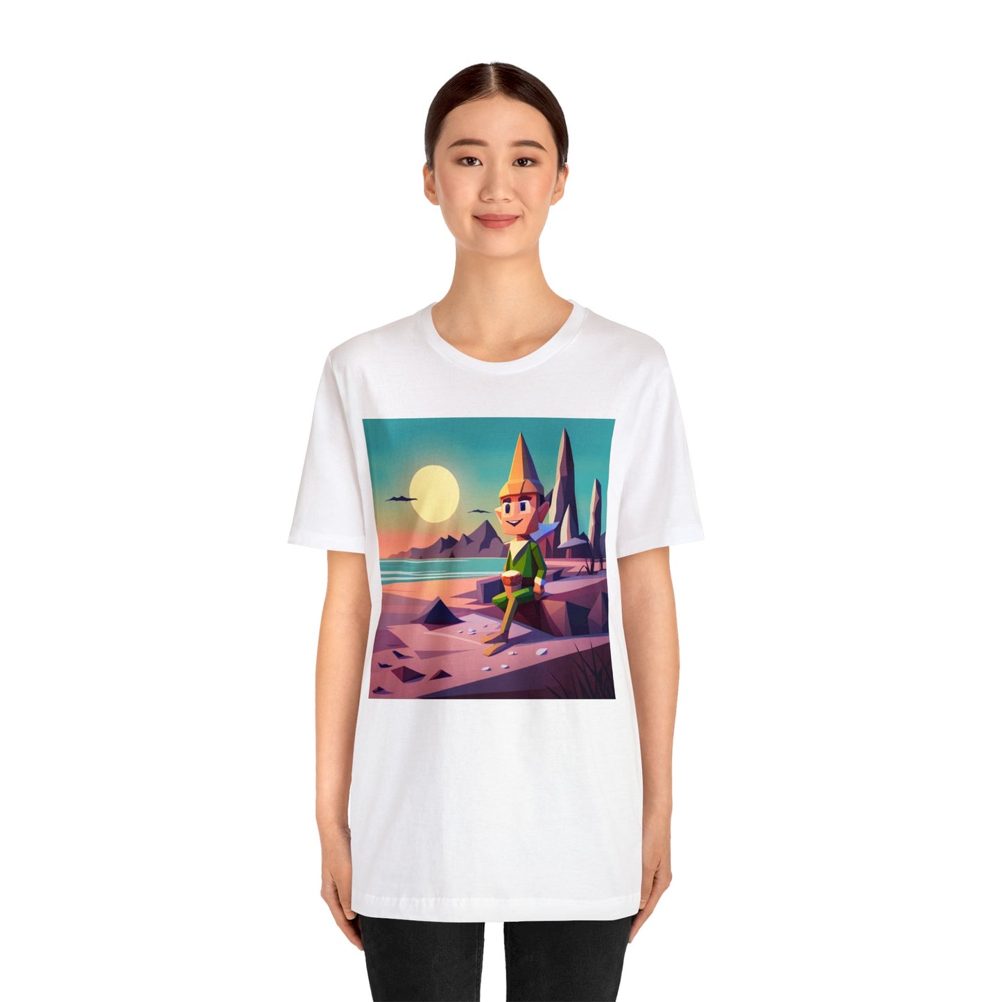 Elf On Beach - Short Sleeve Tee