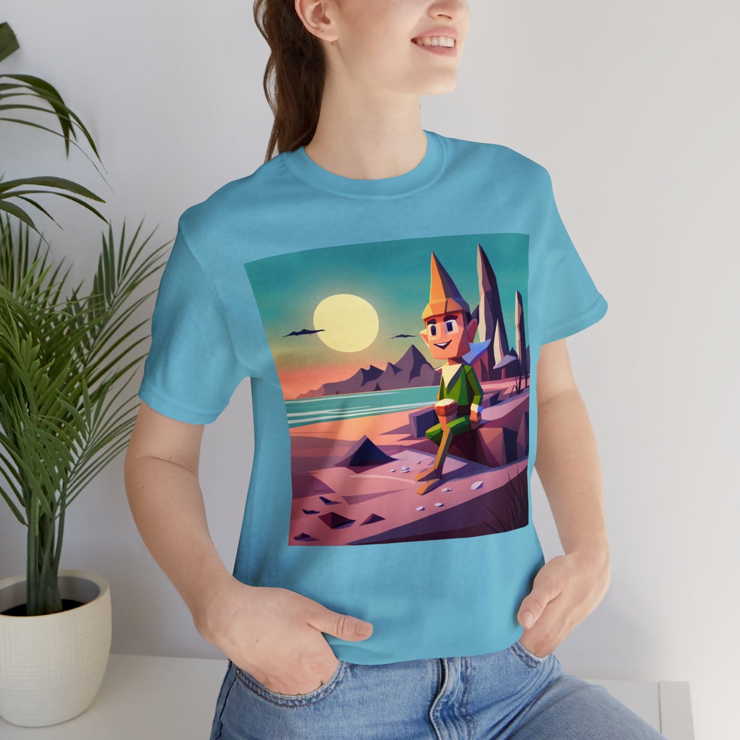 Elf On Beach - Short Sleeve Tee