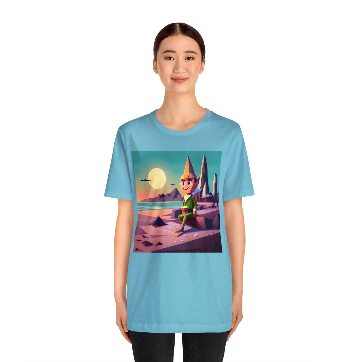 Elf On Beach - Short Sleeve Tee